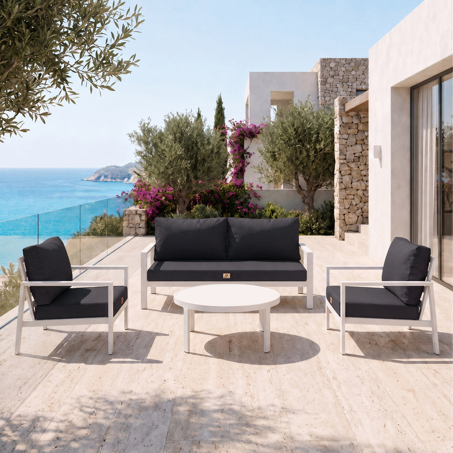Conjunto de Cojines para Salón de Jardín 60x70 Gris Carbón, tejido de poliéster