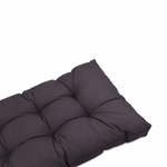 Conjunto de Cojines Acolchados 50x50 Gris Carbón - Grueso 15cm & Mullido (Asiento + Respaldo)