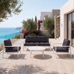 Conjunto de Cojines Acolchados 50x50 Gris Carbón - Grueso 15cm & Mullido (Asiento + Respaldo)