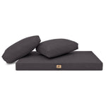 Conjunto de Cojines para Salón de Jardín 100x50 Gris Carbón - Con Funda Extraíble & Anti-UV (1 Asiento + 2 Respaldos)