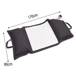 Puf Flotante para Piscina XXL 170x90 Gris Carbón - Colchoneta de Hamaca con Perlas (Confort Adulto)