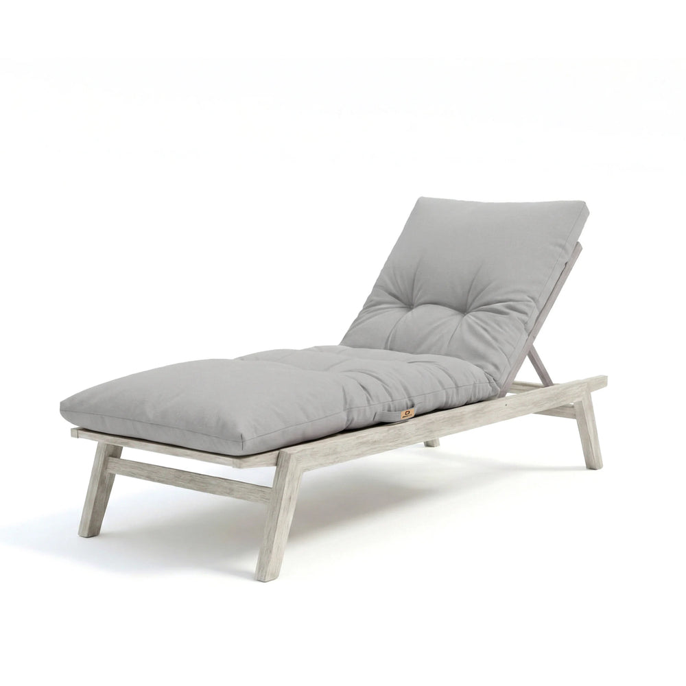 Colchoneta para Tumbona 185x60 Gris Guijarro, tejido de poliéster