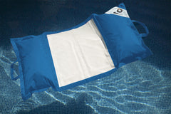 Puff de piscina de poliéster 170x90 cm Azul petróleo