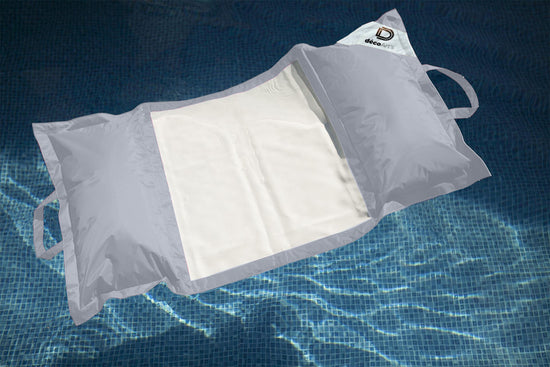 Hamac pour Piscine en Polyester 170x90 cm Gris galet - Deco-arts.fr