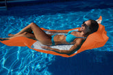 Hamac pour Piscine en Polyester 170x90 cm Orange - Deco-arts.fr