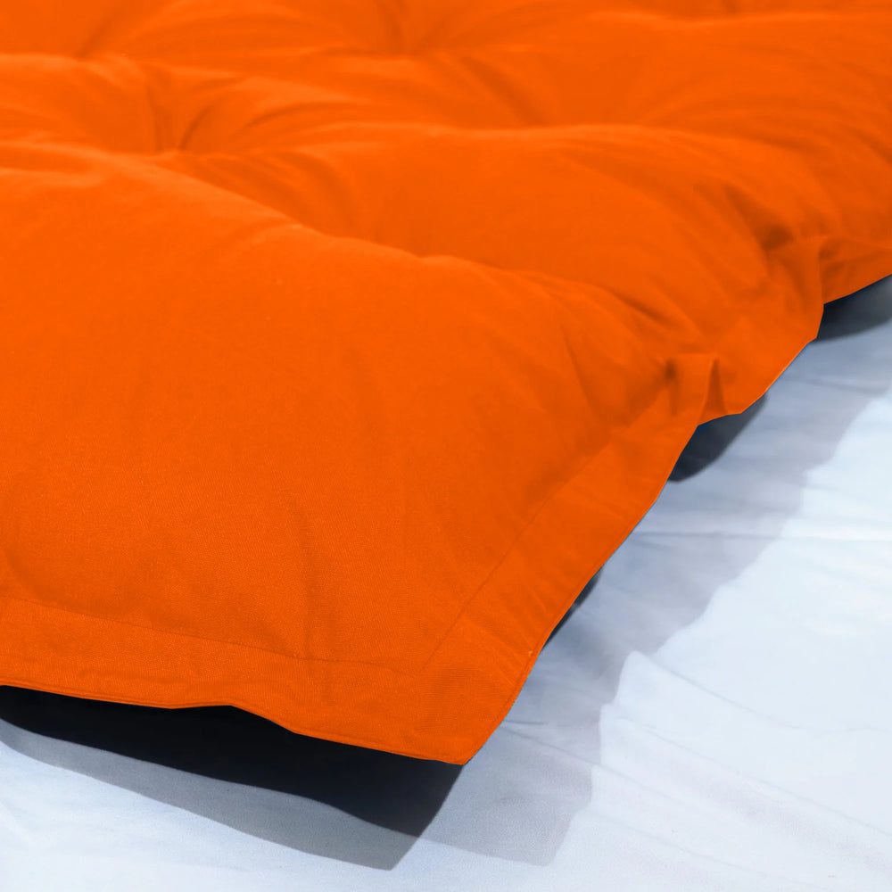 Colchoneta de Suelo XXL 195x100 Naranja, relleno de copos de espuma