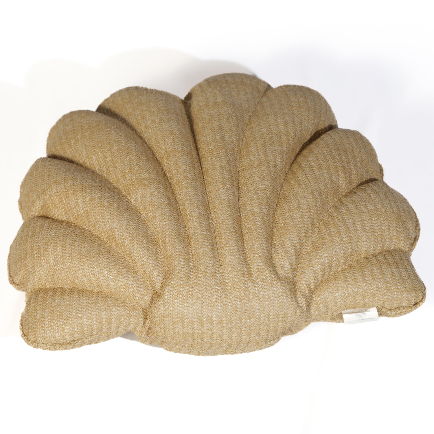 Coussin effet raphia - Forme coquillage - 45x45cm - Deco-arts.fr