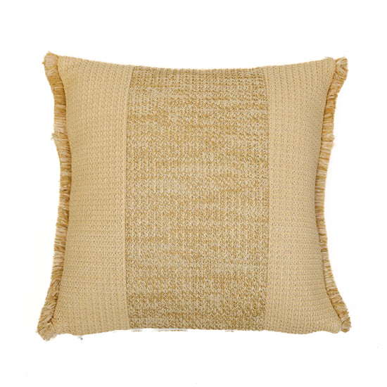 Housse de coussin effet raphia - À bande - Carré - 45x45cm - Deco-arts.fr