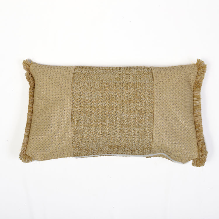 Housse de coussin effet raphia - À bande - Rectangle - 50x30cm - Deco-arts.fr