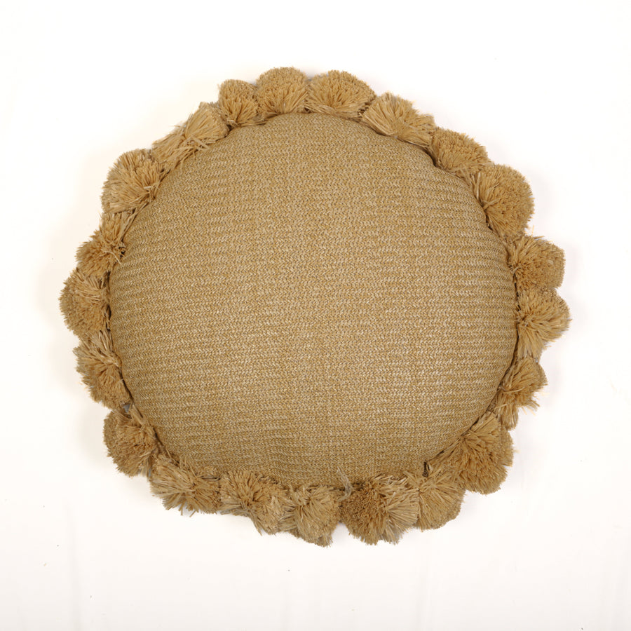 Cojín Sol Efecto Rafia 50x15 cm, grosor de 15 cm