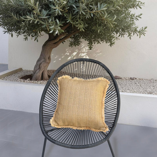 Housse de coussin effet raphia - Uni - Carré - 45x45cm - Deco-arts.fr