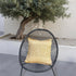 Housse de coussin effet raphia - À bande - Carré - 45x45cm - Deco-arts.fr