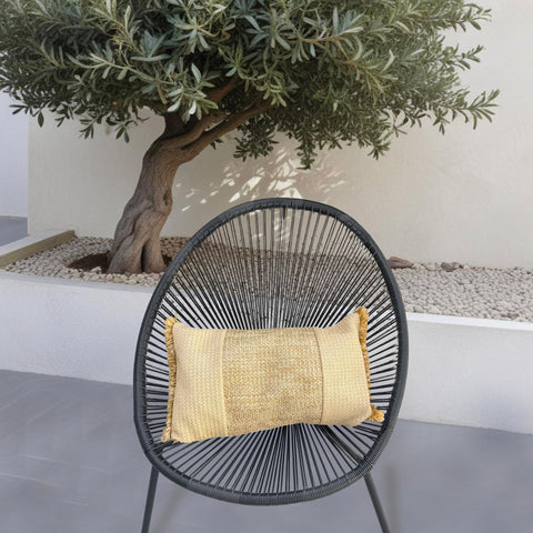 Funda de cojín efecto rafia - Rayas - Rectángulo - 50x30cm