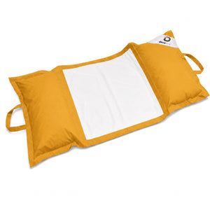 Puf Flotante para Piscina XXL 170x90 Amarillo Miel - Colchoneta de Hamaca con Perlas (Confort Adulto)