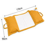 Puf Flotante para Piscina XXL 170x90 Amarillo Miel - Colchoneta de Hamaca con Perlas (Confort Adulto)