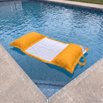 Puf Flotante para Piscina XXL 170x90 Amarillo Miel - Colchoneta de Hamaca con Perlas (Confort Adulto)