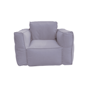 Sillón Modular de Jardín 90x75 Gris Guijarro - Tejido Olefina & Núcleo Hinchable (Bomba Incluida)