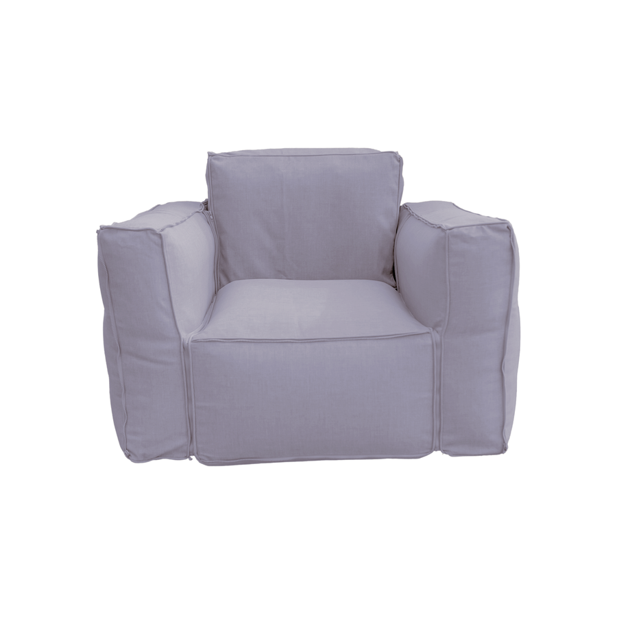 Sillón Modular de Jardín 90x75 Gris Guijarro, tejido de olefina