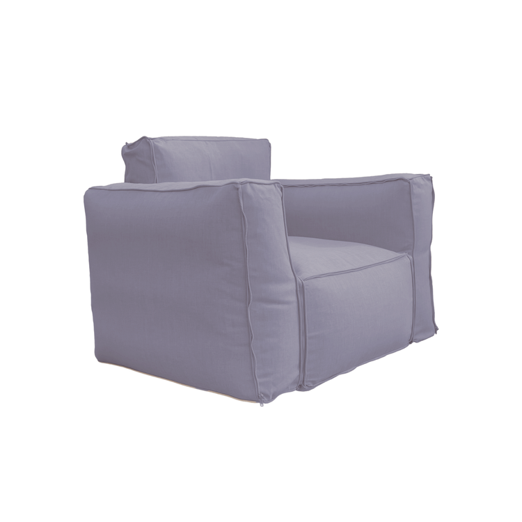 Canapé salon de jardin modulable 90x75x65cm Gris galet - Deco-arts.fr