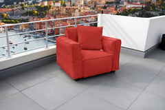 Mueble de jardín modular sofá 90x75x65cm Terracota