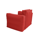 Coussin pour fauteuil de jardin modulable 90x75 cm en terracotta, tissu Olefin avec cœur gonflable et pompe incluse.