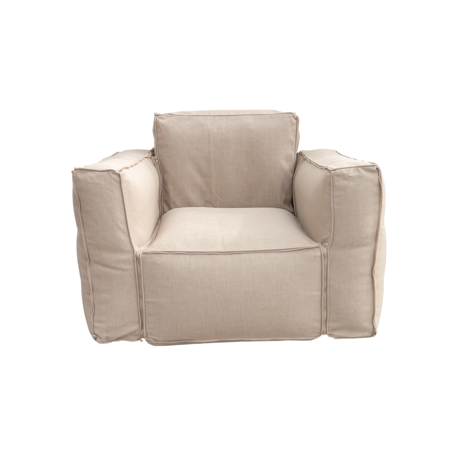 Sillón Modular de Jardín 90x75 Beige, tejido de olefina