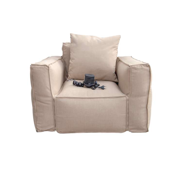 Canapé salon de jardin modulable 90x75x65cm Beige - Deco-arts.fr