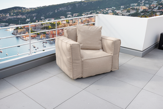 Canapé salon de jardin modulable 90x75x65cm Beige - Deco-arts.fr
