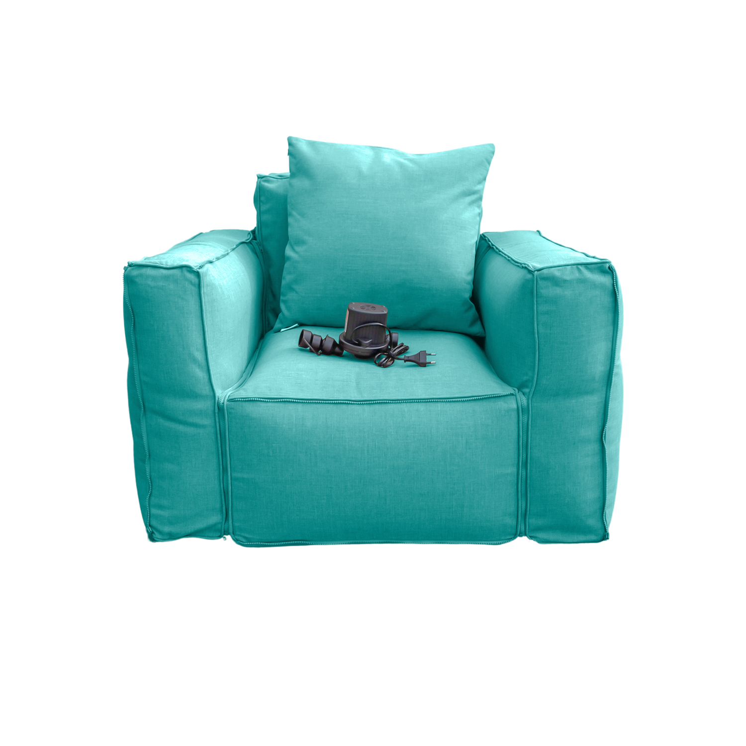 Canapé salon de jardin modulable 90x75x65cm Bleu caraïbes - Deco-arts.fr