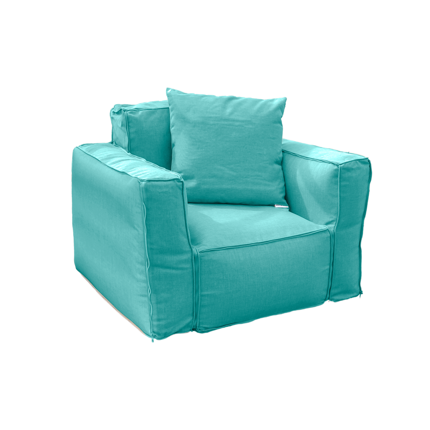 Canapé salon de jardin modulable 90x75x65cm Bleu caraïbes - Deco-arts.fr