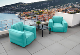 Canapé salon de jardin modulable 90x75x65cm Bleu caraïbes - Deco-arts.fr