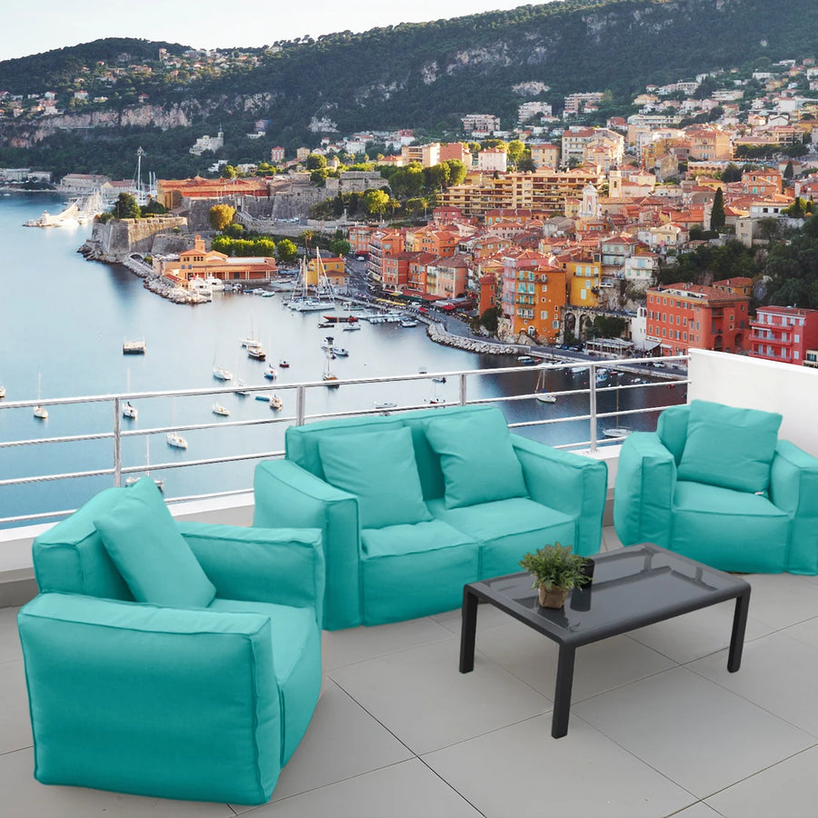 Sillón Modular de Jardín 90x75 Azul Caribe – foto 4