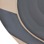 Pouf extérieur flottant pour piscine en tissu beige XXL 140x120 avec pompe, conçu par Deco-arts.fr