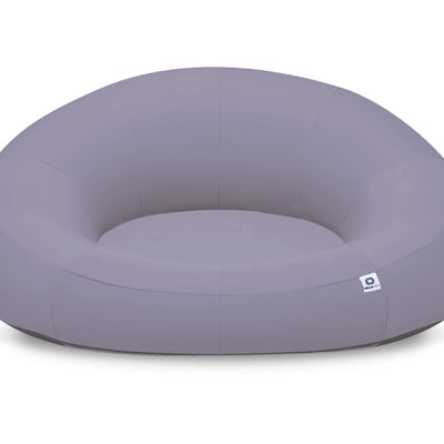 Pouf extérieur flottant pour piscine, XXL 140x120 cm gris galet, tissu Olefin avec pompe intégrée, Deco-arts.fr