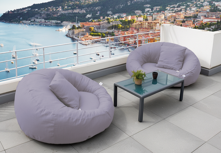 Pouf XXL Flottant pour Piscine 140x120x60 cm Gris galet - Deco-arts.fr