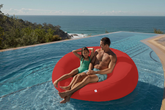 Pouf XXL Flottant pour Piscine 140x120x60 cm Rouge - Deco-arts.fr