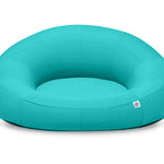 Pouf extérieur flottant pour piscine bleu Caraïbes, XXL 140x120 cm, en tissu Olefin avec pompe incluse.