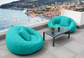Pouf XXL Flottant pour Piscine 140x120x60 cm Bleu caraïbes - Deco-arts.fr