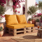 Kit Coussins Palette Déhoussable 120x80 Jaune - vue principale