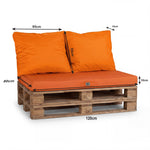 Détail tissu coussin orange