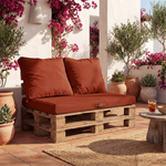Kit Coussins Palette Déhoussable 120x80 Terracotta - vue principale