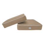 Ensemble Coussins Premium 50x50 Moka - Épais 12cm & Finition Passepoil