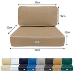 Ensemble Coussins Premium 50x50 Moka - Épais 12cm & Finition Passepoil