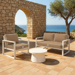 Ensemble Coussins Premium 50x50 Moka - Épais 12cm & Finition Passepoil