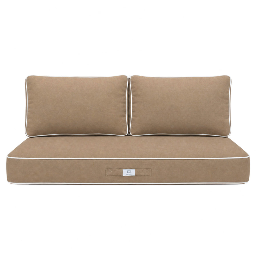 Conjunto de Cojines Premium 100x50 Moca, funda desenfundable