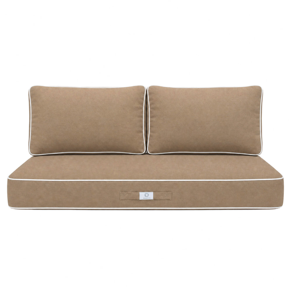 Conjunto de Cojines Premium 120x60 Moca, funda desenfundable