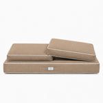 Ensemble Coussins Premium 100x50 Moka - 1 Assise + 2 Dossiers (Épais 12cm & Passepoil)