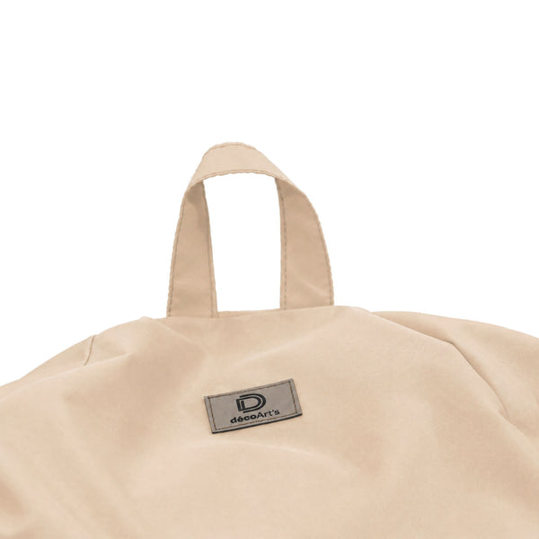 Pouf Poire XL 110x120 Beige - Déhoussable & Imperméable (Garni Billes)