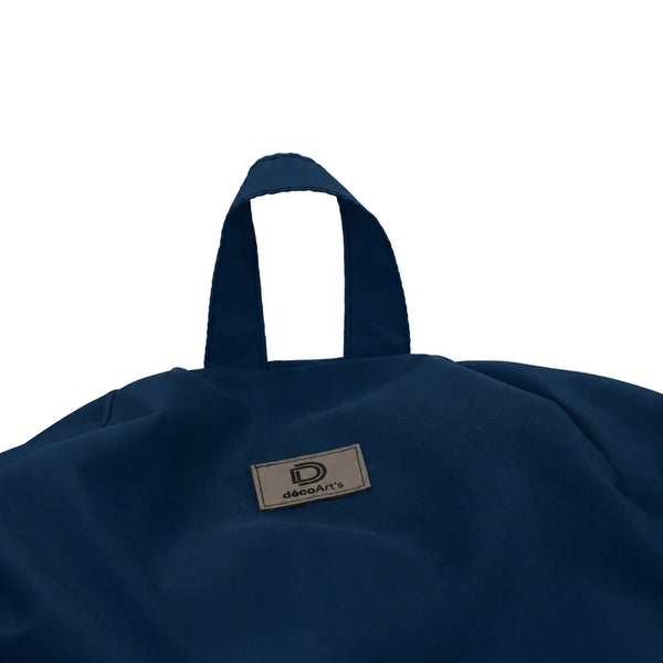 Pouf Poire XL 110x120 Bleu Pétrole - Déhoussable & Imperméable (Garni Billes)