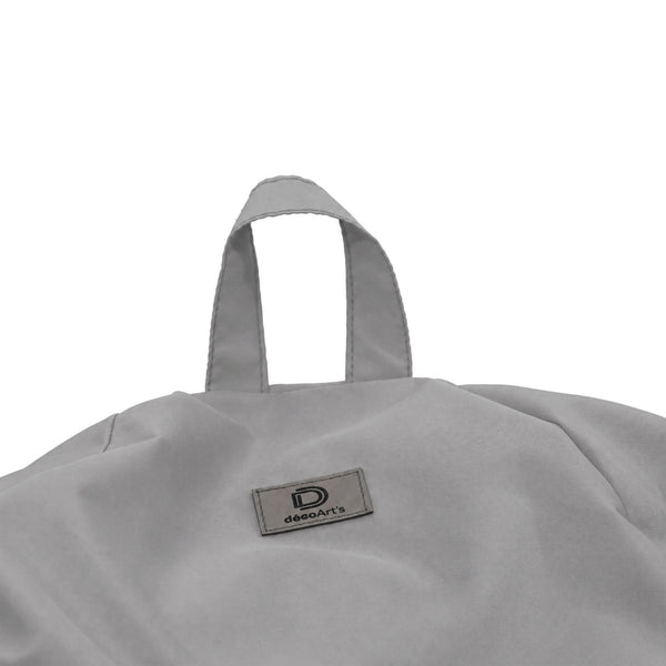Pouf Poire XL 110x120 Gris Galet - Déhoussable & Imperméable (Garni Billes)